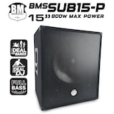 thumbnail of Caisson de basse Subwoofer 15" passif BM SONIC BMS-SUB15-P - 800W Max - Boomer 38cm - Speakon + Jack 6,3 mm +Clé USB 32G