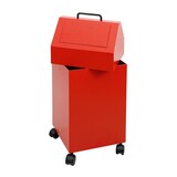 thumbnail of PROREGAL Fahrbarer Abfallsammler, selbstschließender Einwurfklappe, 45L, HxBxT 71,5x33x31cm, Feuer- & Geruchshemmend, Grün, Abfalleimer Abfalltrennung