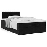 thumbnail of vidaXL Ottoman-Bett mit Matratze Schwarz 120x190 cm Samt