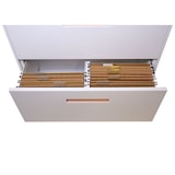 thumbnail of Archivador colgante HWC-A10, archivador de oficina armario de acero, A4 con cerradura ~ 103x76x46cm blanco