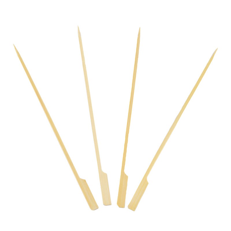 DayBays 500 Stk. Flaggenspieße aus 100% Bambus für Fingerfood 12 cm mit Grifffähnchen