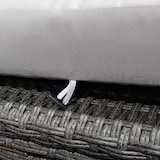 thumbnail of Merax rotan zonne-eiland voor 2 personen, verstelbare rugleuning en zijplateau, grijs
