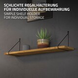 thumbnail of ML-Design Regalhalterung 2er Set 200 mm Schwarz, Metall, dreieckige Regalwinkel, schwebende Wandhalterung für Regale & Wandkonsolen