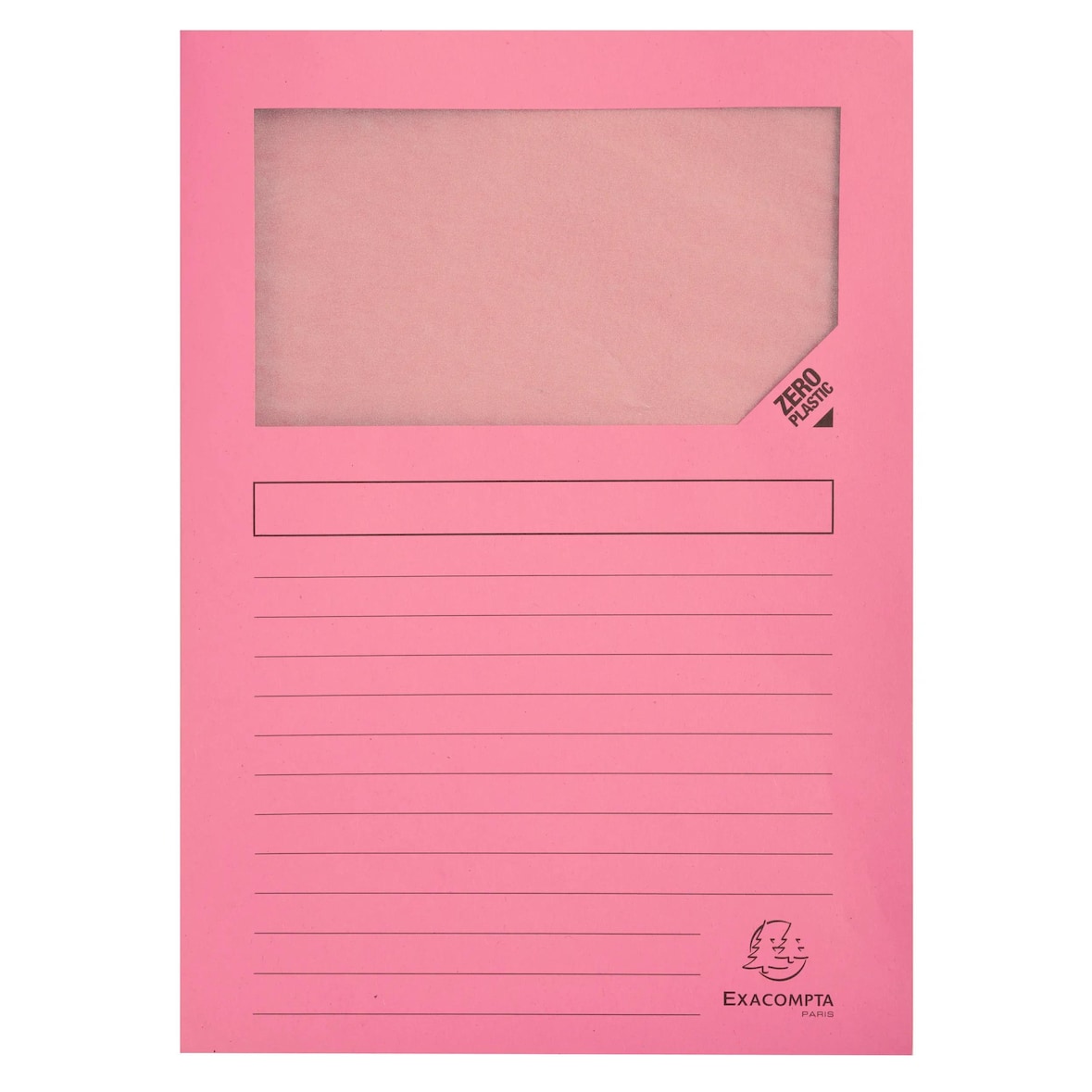 Exacompta 50156E 100er Packung Fenstermappen BAHIA 160g/qm - 22x31 cm - Rosa