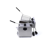 thumbnail of Gastro Fritteuse - 2 x 8 l - 2 Körbe - mit Ablasshahn