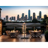 thumbnail of METRO PROFESSIONAL Guarda-sol duplo quadrado, alumínio, 3 x 3 m, com manivela, repelente de água, antracite/cinzento