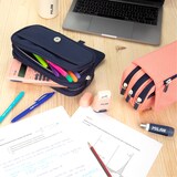 thumbnail of ColePack Milan - Estuche Triple de 3 Cremalleras y Material Escolar Incluido. Azul 1918