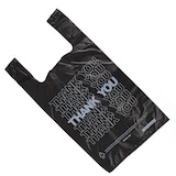 thumbnail of RyanPack Hemdchen-Tragetaschen MDPE 28+14x48 cm Schwarz 15µ – 500 Stück – Tragetasche mit Thank You Aufdruck