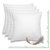 thumbnail of 4er Set Federkissen 100% Federn 40x40 - 300g OEKO-TEX Kissen Füllkissen Bezug Baumwolle weiß / Innenkissen / Kissenfüllung / kleine Kopfkissen / Sofak