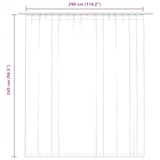 thumbnail of vidaXL Verdunkelungsvorhang mit Haken Schwarz 290 x 245 cm