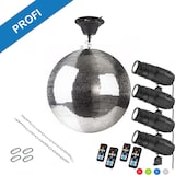 thumbnail of Spiegelkugel Komplettset 50cm mit Motor, 4 x 9W LED Pinspot (RGB) PROFI