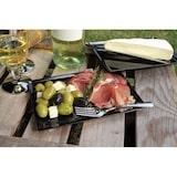 thumbnail of Sovie Servingware Fingerfood Teller aus Plastik, rechteckig, Schwarz, 12 Stück - Einweg Servierplatte