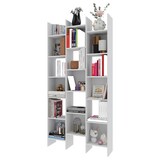 thumbnail of Libreria Marchina Design Cubico Scaffale Mensola Moderna Mobile per Libri con Ripiani per Soggiorno Salotto 192 x 96 x 25 cm Bianco Lucido