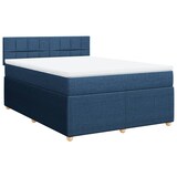 thumbnail of vidaXL Boxspringbett mit Matratze Blau 160x200 cm Stoff