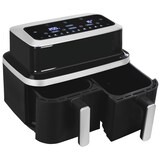 thumbnail of Gutfels AIRFRY5010 Heißluftfritteuse Schwarz-Silber | 2600 W | 8,5 L / 2x 4,2 L Fassungsvermögen | Match Cook | Smart Finish