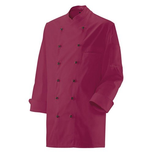 200 - Kochjacke langarm : bordeaux 65% Polyester 35%Baumwolle 220 g/m² 2XL