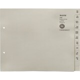 thumbnail of Leitz Registerserie 13520085 DIN A4 A-Z für 100 Ordner Tauenpapier grau