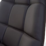 thumbnail of Cadeira de jantar HWC-A60, cadeira giratória, design retro dos anos 50 ~ pele sintética castanha, base cromada