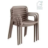 thumbnail of METRO PROFESSIONAL Cadeira de exterior empilhável Elaria, com braços, plástico, juta