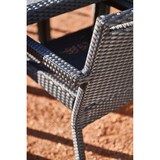 thumbnail of METRO PROFESSIONAL Stapelbare stoel met armleuningen en handgreep Barbados, polyrattan, zwart