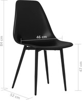 thumbnail of vidaXL Esszimmerstühle 4 Stk. Schwarz PP