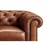 thumbnail of Chesterfield Bank - 2 Zits - Kaneel Bruin - Leer - Sofa - Bankstel - Chesterfield