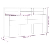 thumbnail of vidaXL Bett-Kopfteil mit Ablagen Weiß 180x19x103,5 cm