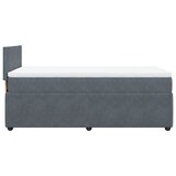 thumbnail of vidaXL Boxspringbett mit Matratze Dunkelgrau 80x200 cm Samt