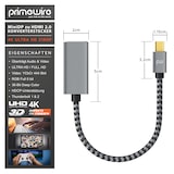 thumbnail of Primewire 4k Mini Displayport zu Hdmi 2.0 Adapter - mini DP Kabel - 4k@60Hz - Thunderbolt 1 - 2 - Audio und Video