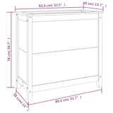 thumbnail of vidaXL Pflanzkübel 82,5x40x78 cm Massivholz Kiefer