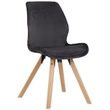 thumbnail of Décoshop26 - Chaise de salle à manger x1 style scandinave en tissu velours gris foncé 10_0002309