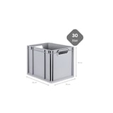 thumbnail of PROREGAL SparSet 10x Eurobox NextGen Economy, Griffe offen, HxBxT 32x30x40cm, 30 Liter, Eurobehälter, Box, Transportbehälter