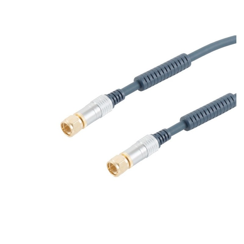 Cable Coaxial Pro 2,5m Connecteur F Male/male Haut De Gamme Home Cinema Usage Non Intensif Hdsat