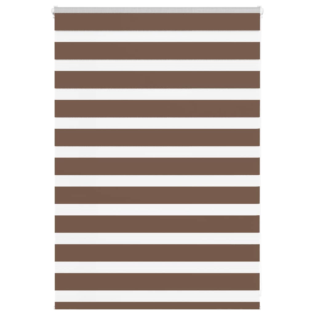 vidaXL Doppelrollo Braun 95x100 cm Stoffbreite 90,9 cm Polyester