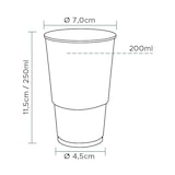 thumbnail of MONOUSO - Bicchiere Plastica PP Trasparente 250ml (100 Pezzi)