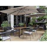 thumbnail of METRO PROFESSIONAL Inklapbare bistrotafel Aveiro, staal, houtprint, 120 x 70 cm, rechthoekig, naturel/zwart