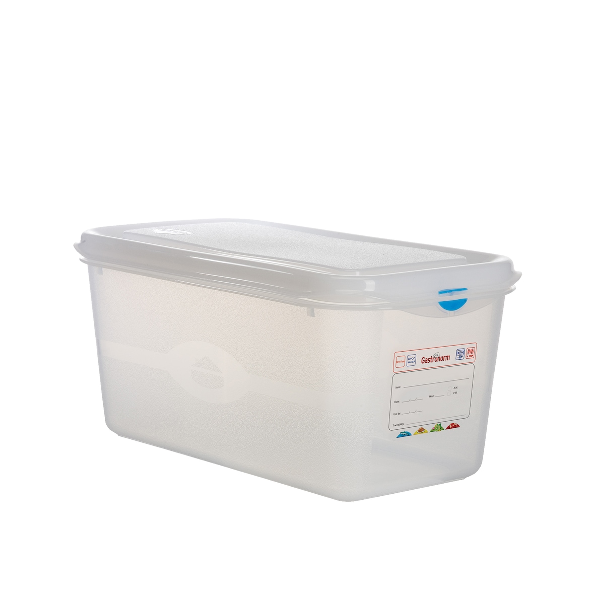 DENOX Contenedor hermético profesional, polipropileno, Gastronox 1/3, 6 L,  325 x 176 x H150, con tapa de doble cierre