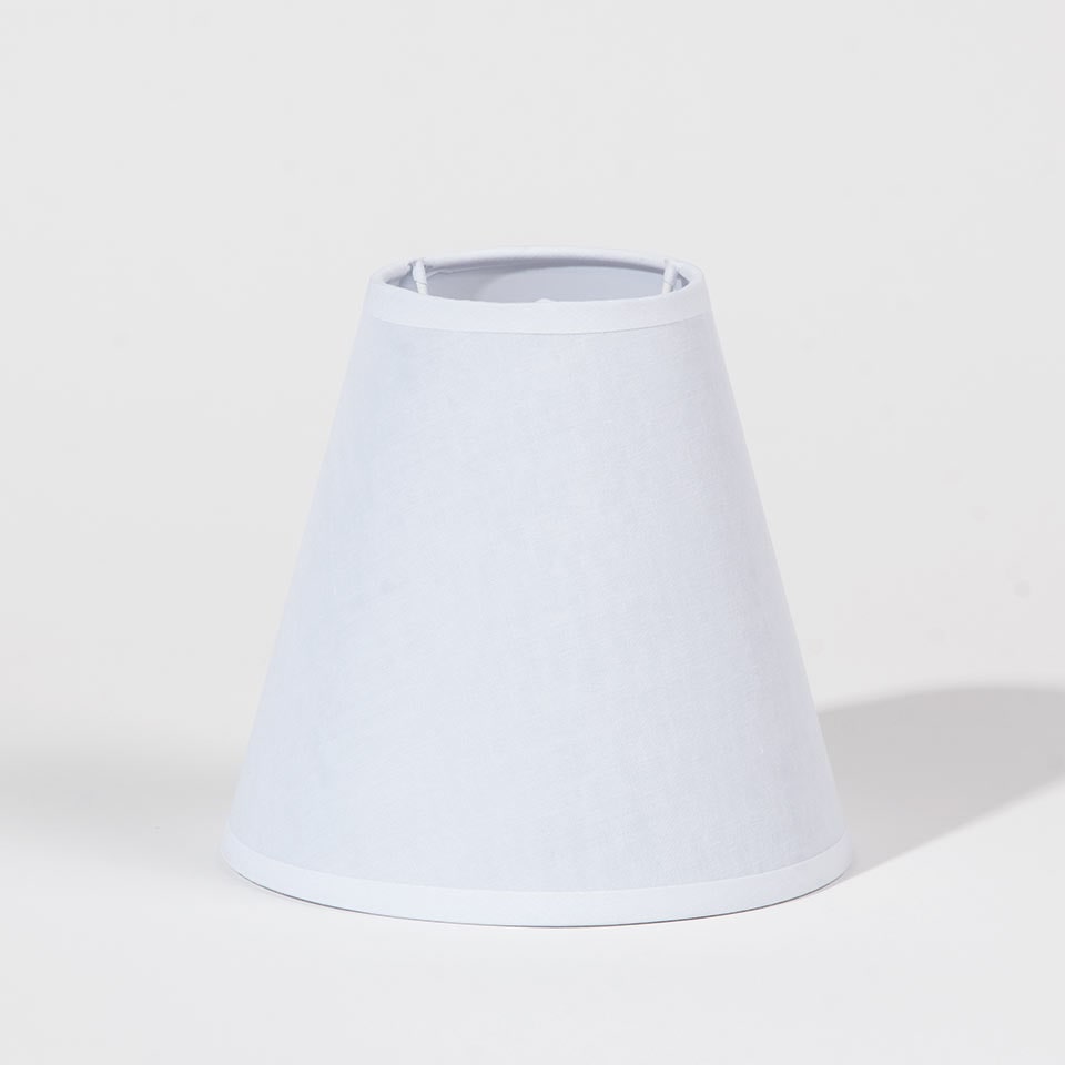 Paralume Bell In Bianco Crema, Tessuto Strutturato In Cotone/Polyester, Per Lampade Con Supporto Ad Arpa, 17x33x25.4 Cm - 2