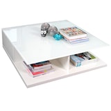 thumbnail of SalesFever salontafel vierkant | twee laden | MDF hout | B 100 x D 100 x H 36 cm | wit