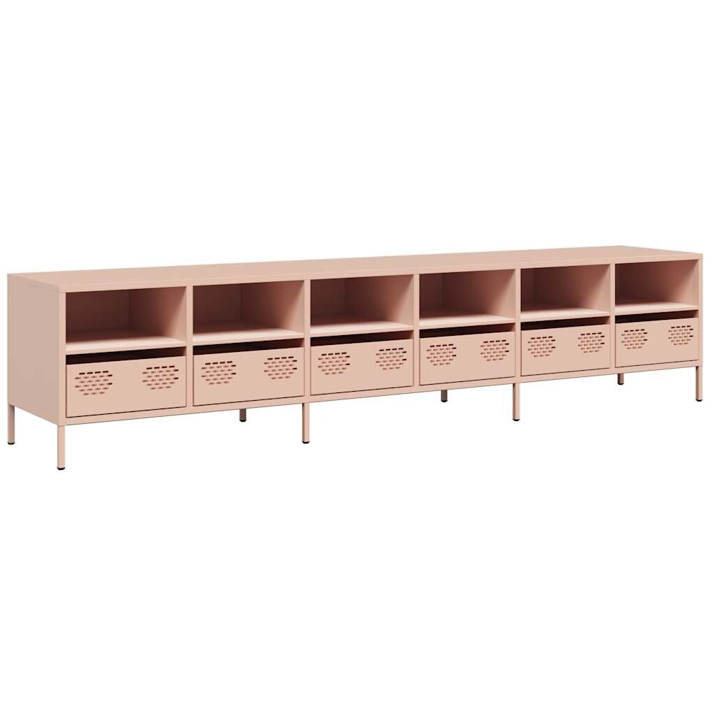 vidaXL TV-Schrank Rosa 202x39x43,5 cm Kaltgewalzter Stahl