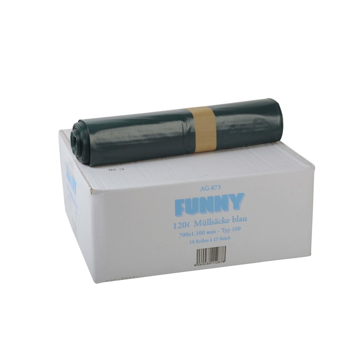 Müllbeutel Funny - 150 Abfallbeutel - blau - ca. 120 L - Müllsäcke Typ 100