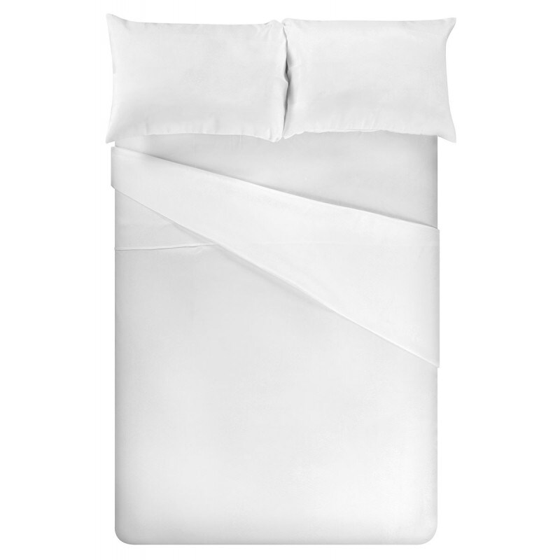 Pack de 5 | Funda nórdica modelo lisa 50% Algodón - 50% Poliéster | Cama 180cm - 270x280, color blanco