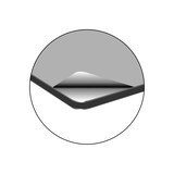 thumbnail of Wasser Schild mit Text und Richtungspfeil links Anschluss waagerecht A3 Rückseite selbstklebend