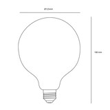 thumbnail of Bombilla LED G125 Milky E27 12W 6000K