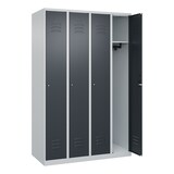 thumbnail of C+P Spind Classic PLUS, 4 Abteile, HxBxT 185x120x50cm, Zylinderschloss, Hellgrau/Anthrazit von PROREGAL