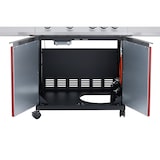 thumbnail of Tarrington House 4 hoofd- en zijbranders Gasgrill PAXTON, grillrooster 41.5 x 73 cm, werkblad, met LED-verlichting, verrijdbaar, staal, zwart