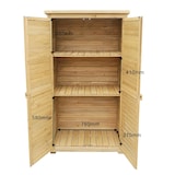 thumbnail of Helloshop26 - Gartenhaus mit Schrank und Lamellentüren 160 cm Fichtenholz Bitumendach 16_0002170