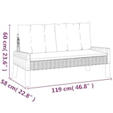thumbnail of vidaXL 4-tlg. Garten-Lounge-Set mit Kissen Poly Rattan&Massivholz