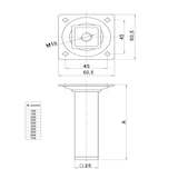 thumbnail of Stilvolles 500mm 4er Set Möbelfüße Silber eckig Sofastempel Tischfüße Bettfüße