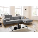 thumbnail of KAWOLA Sofa RICARDA Ecksofa Cord grau Recamiere rechts